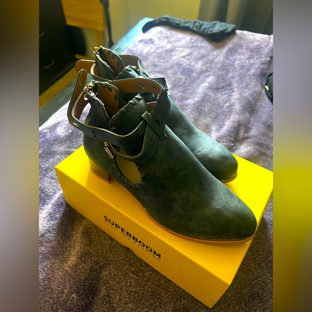 Tiosebon Blue Ankle Boots